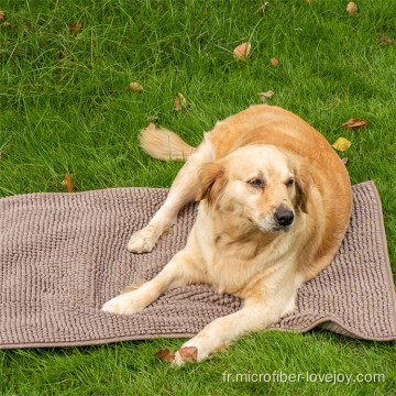 Serviettes de bain pour animaux de compagnie propres et absorbantes chenille en microfibre